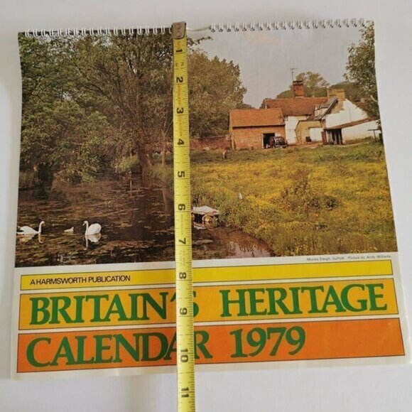 1979 British Heritage Calendar - Cozy Cottage Landscape England Britain Vintage - Picture 9 of 13